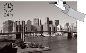 orezanie vliesové fototapety na stene