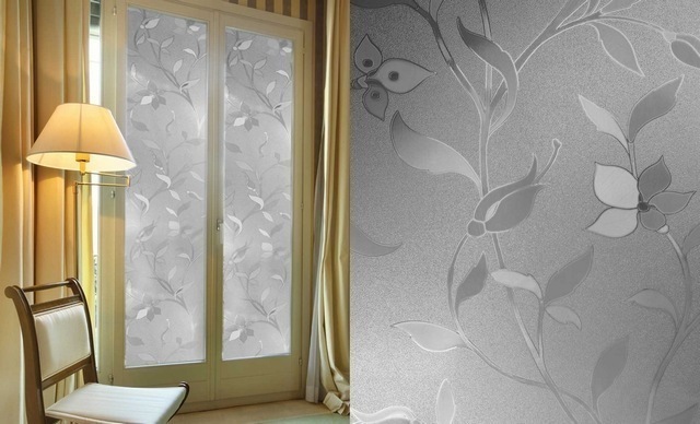 Statická fólia na okno Ruže